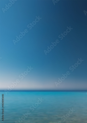 Serene seascape, calm water. Scenic view of ocean against evening sky