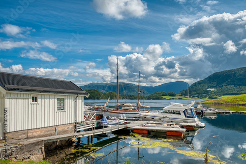 Obraz na płótnie Valsoyfjord is a former municipality that was located in Møre og Romsdal county, Norway. w salonie