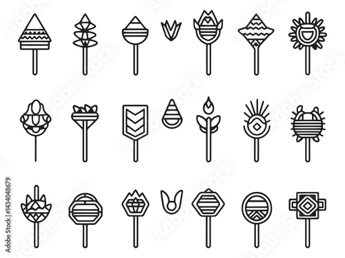 Pieta Stick line art elegant design