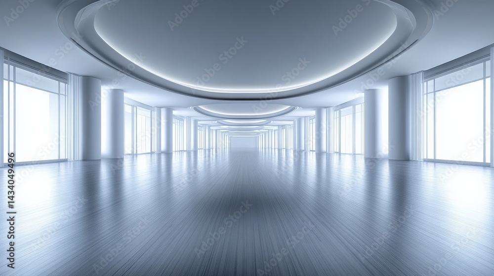 Obraz premium Modern Empty Office Corridor