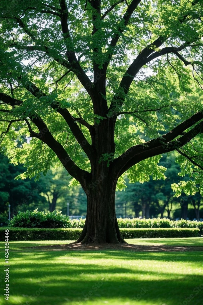 a close up of a large tree in a park with a bench a close up of a large tree in a park with a bench