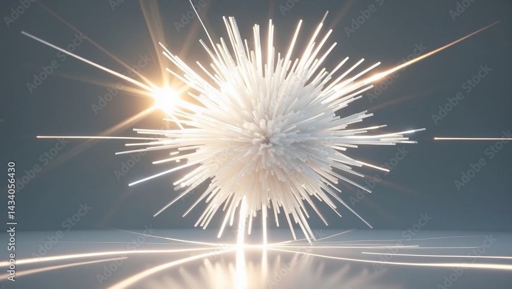 Naklejka premium Radiant white light burst with lens flare effect
