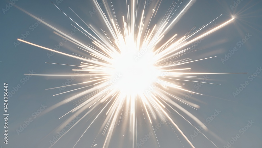 Obraz premium Radiant white light burst with lens flare effects