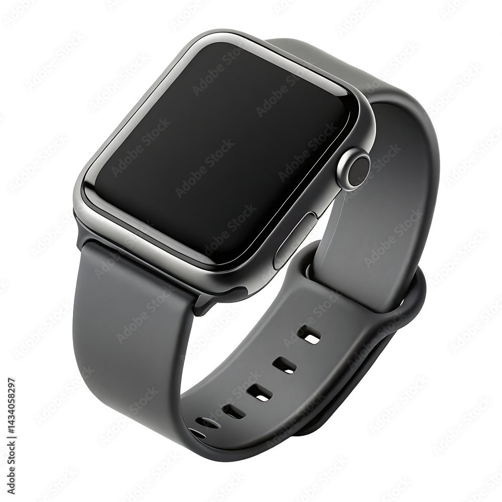 Sleek Gray Smartwatch Displaying Modern Technology PNG and transparent background Sleek Gray Smartwatch Displaying Modern Technology PNG and transparent background