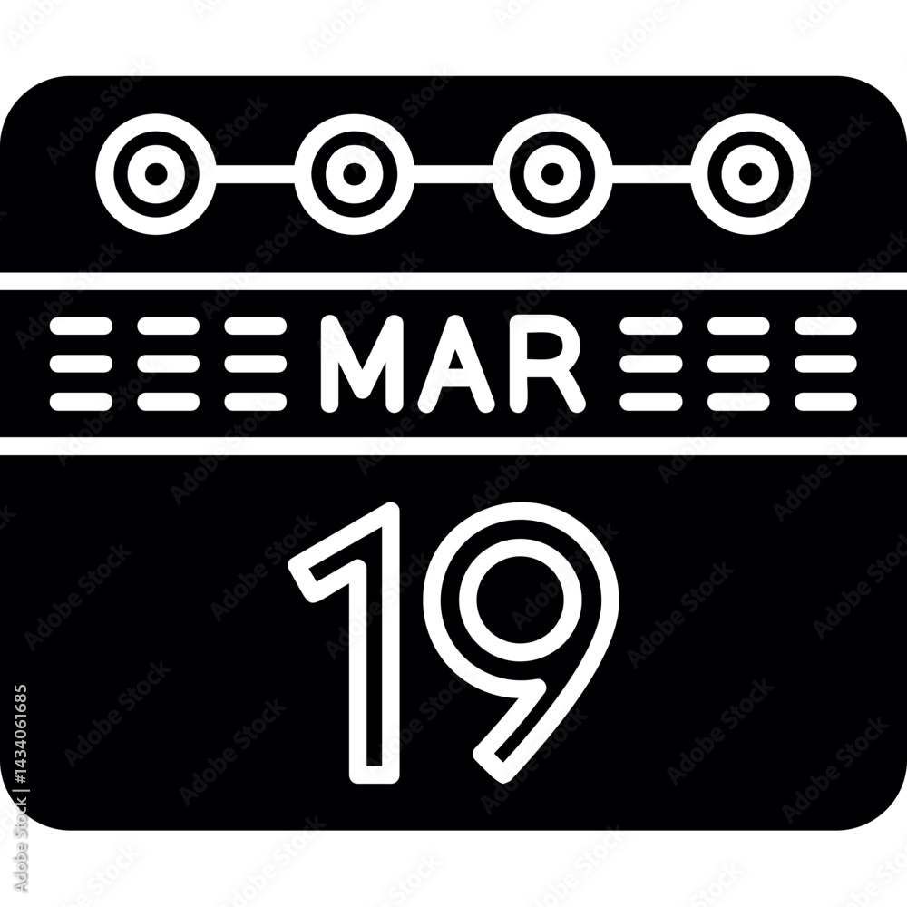 Obraz premium March 19 icon