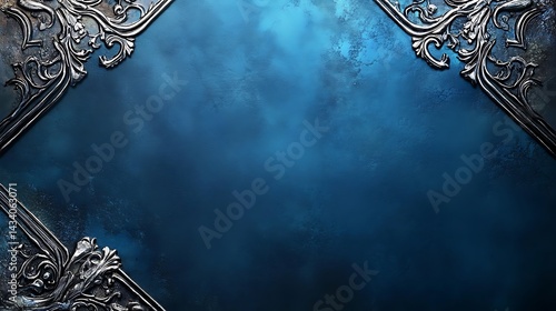 Blue Fantasy Frame with Ornate Metal.