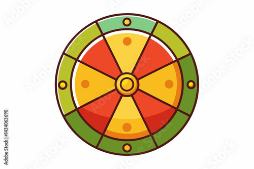 old wooden wheel vector illustration
