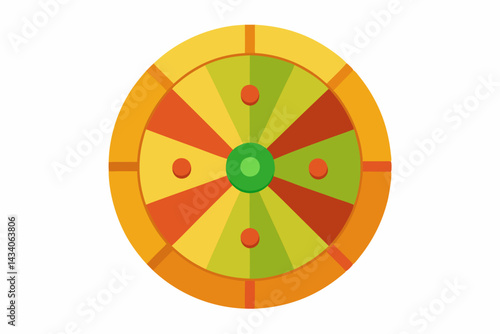 old wooden wheel vector illustration