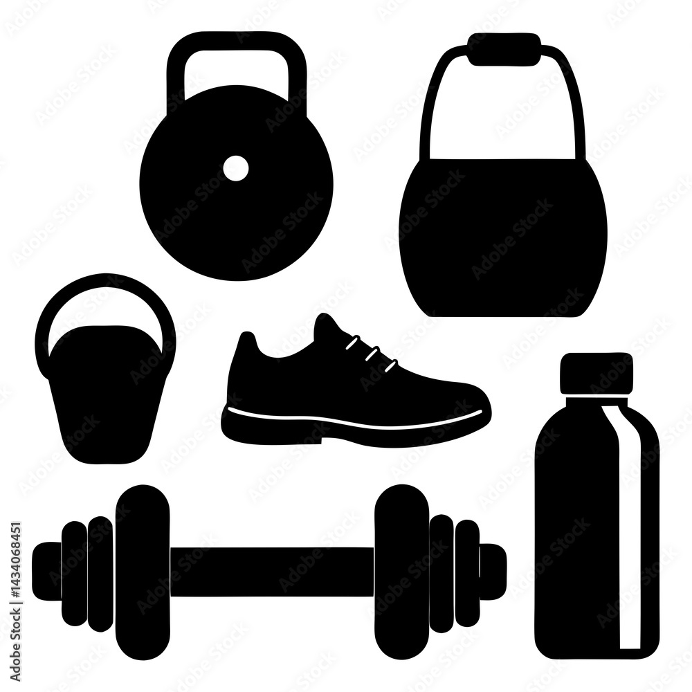 Obraz premium Minimalist Line Style Security and Privacy Icons