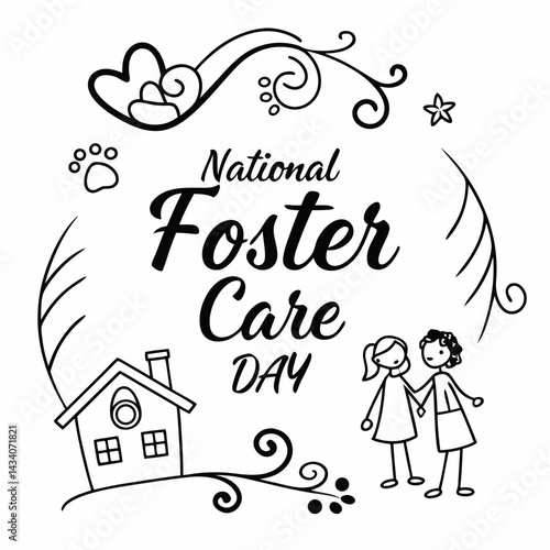 NATIONAL FOSTER CARE DAY vector illustration