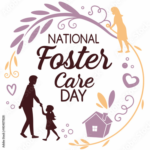 NATIONAL FOSTER CARE DAY vector illustration