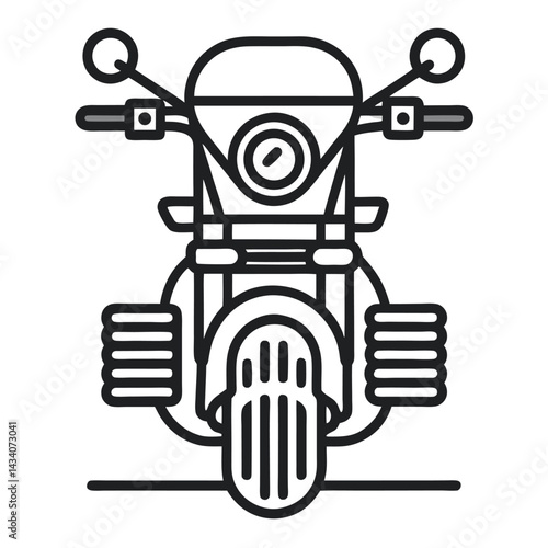 motorcycle on a white background