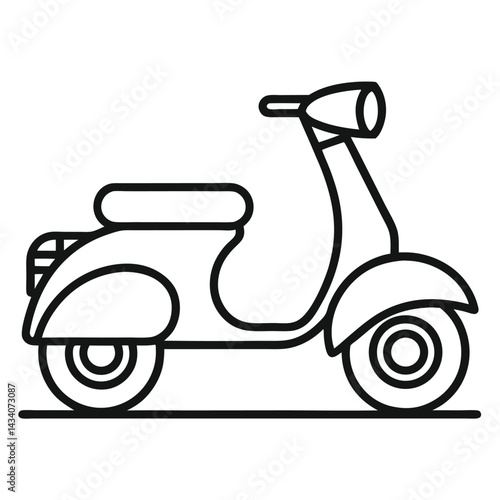 retro scooter vector illustration