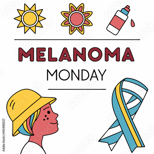MELANOMA MONDAY vector illustration