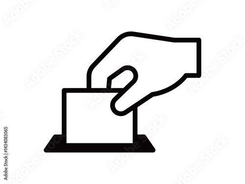 投票・選挙・アンケートのアイコン　選挙　投票箱　調査　イラスト　投票ボックス　参議院選挙　投票所　紙