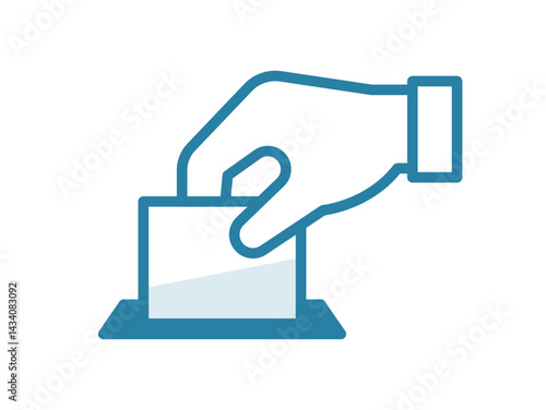 投票・選挙・アンケートのアイコン　選挙　投票箱　調査　イラスト　投票ボックス　参議院選挙　投票所　紙