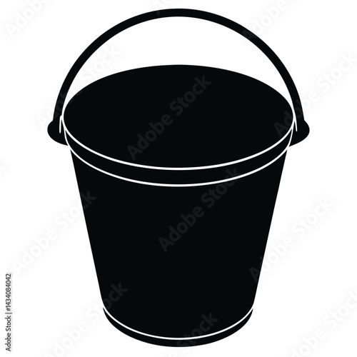 empty bucket isolated on white
