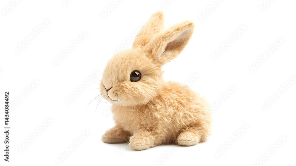 Obraz premium A stuffed rabbit is sitting