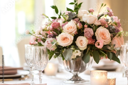 Soft pastel rose bouquet for elegant wedding