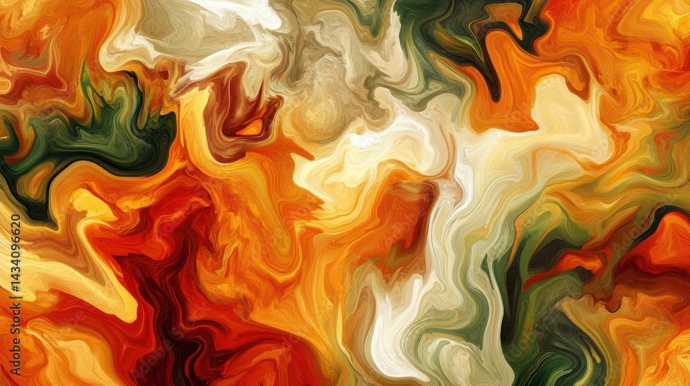 Fototapeta premium Abstract swirling autumnal colors.