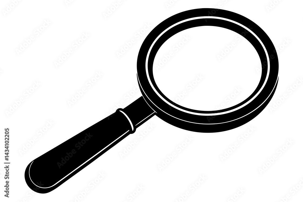 magnifying glass silhouette vector magnifying glass silhouette vector