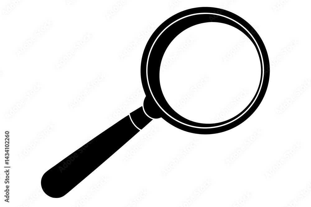magnifying glass silhouette vector magnifying glass silhouette vector