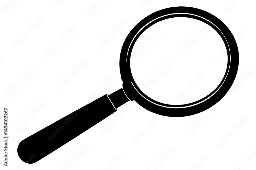 magnifying glass silhouette vector magnifying glass silhouette vector
