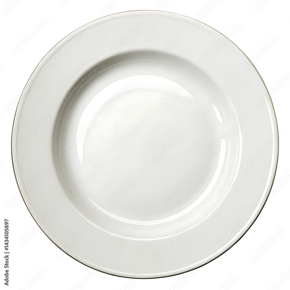 Elegant White Dinner Plate with Gold Accents PNG and transparent background Elegant White Dinner Plate with Gold Accents PNG and transparent background