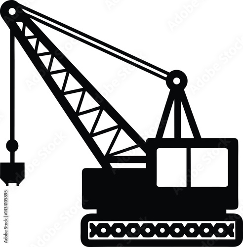 silhouette of a crane