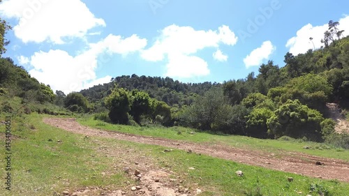 Unsurpassed  natural beauty of Mount Shokef in Mount Carmel National Park near the Haifa in northern Israel
