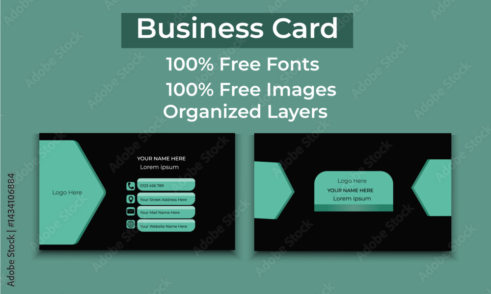 Naklejka premium Professional Corporate Business Card