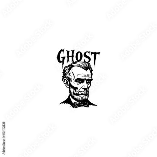 Ghost Abraham Lincoln Decal Logo