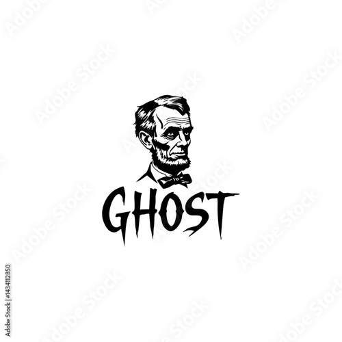 Ghost Abraham Lincoln Illustration