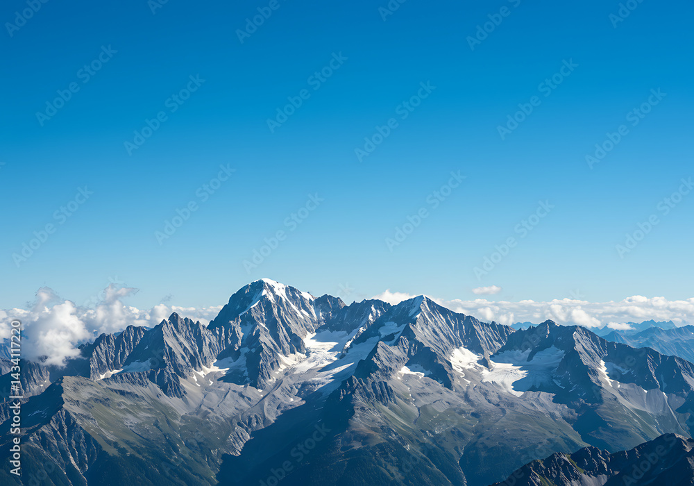 Stunning Aerial View of Snow-Capped Mountains Stunning Aerial View of Snow-Capped Mountains