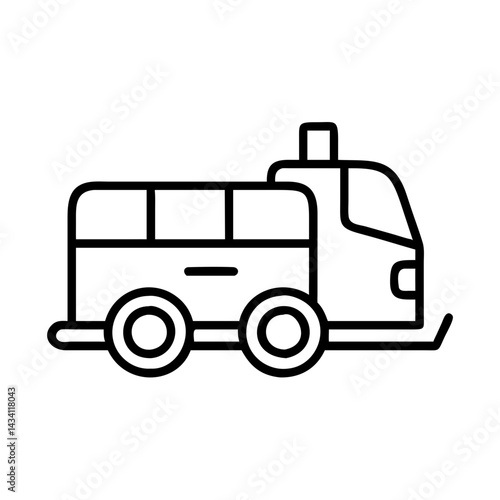 blimp line drawn vehicles. vector art - outline icon blimp, isolated transparent background
