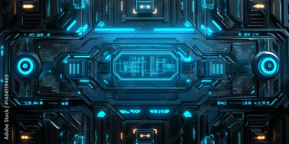 Fototapeta premium Futuristic Tech Panel Design