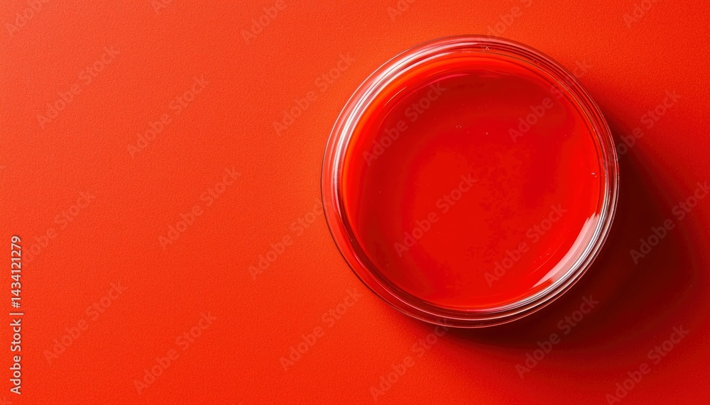 Red cosmetic jar Red cosmetic jar