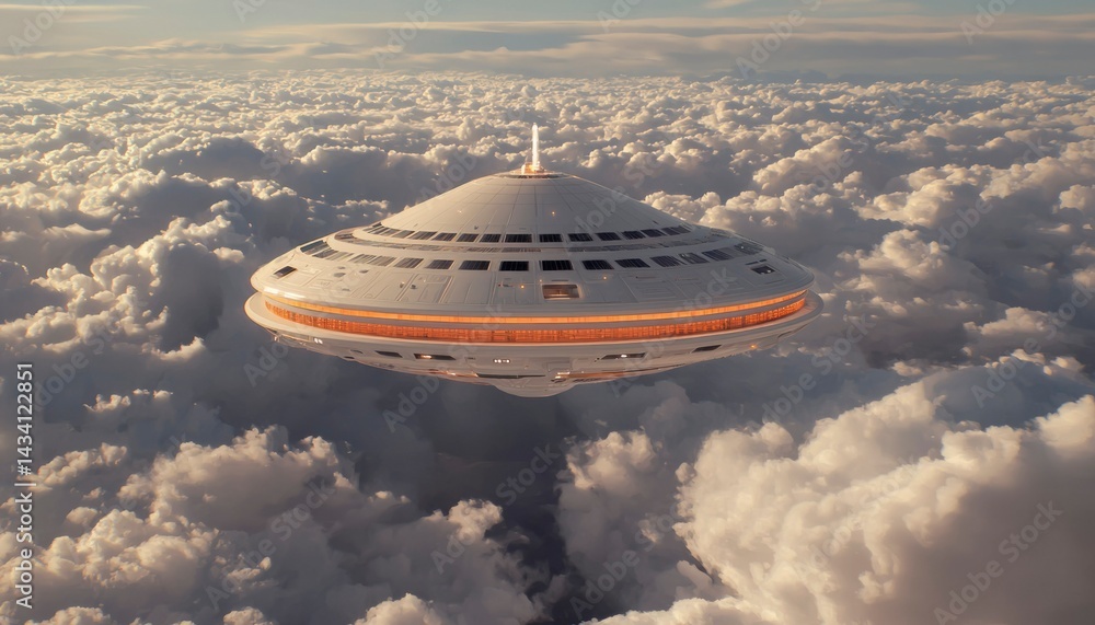 Spaceship in the clouds Spaceship in the clouds
