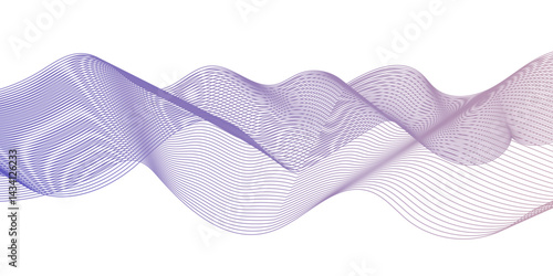 Energy abstract smooth purple frequency isolated element creative blend curve flow line technology modern white web banner vector beautiful waveform light music energy design.	