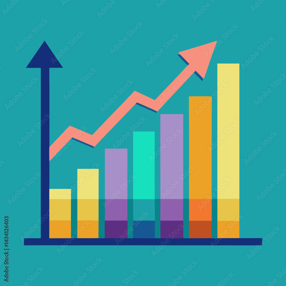 business graph on white business graph on white