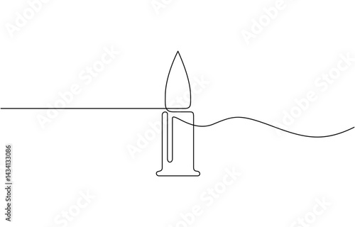 Single continuous line drawing of a bullets. One continuous line drawing of cartridge, Continuous line military bullet single line vector shot bullet military bullet icon drawn one line vector.