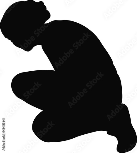 a woman sitting body silhouette vector