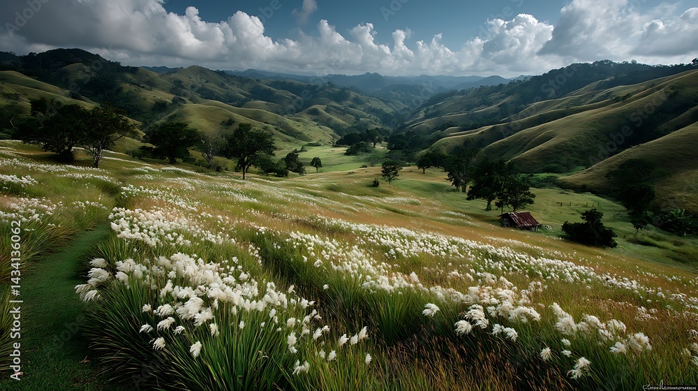 Obraz premium Valley Meadow Landscape
