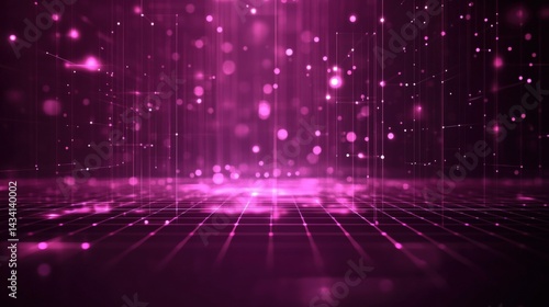 Abstract Pink Digital Network Background