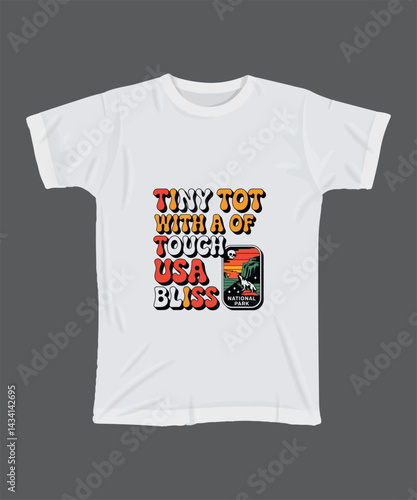 Tiny tot with a lot of tough usa blues t shirt