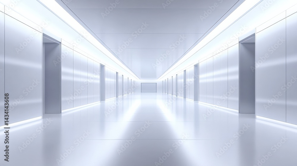 Obraz premium Modern Minimalist Corridor Design