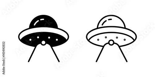A modern vector icon set depicting spaceships, perfect for space exploration and sci-fi-themed projects.