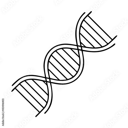 dna strand icon, dna strand line art - simple line art of dna strand, perfect for dna strand logos and icons