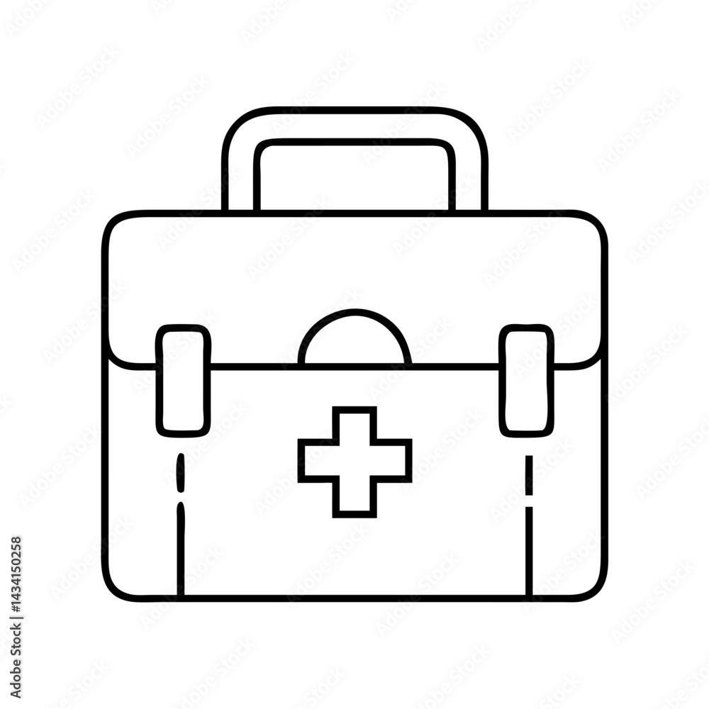 first aid kit icon, first aid kit line art - simple line art of first aid kit, perfect for first aid kit logos and icons first aid kit icon, first aid kit line art - simple line art of first aid kit, perfect for first aid kit logos and icons