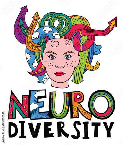 Diversity of human minds and experiences. Vector poster